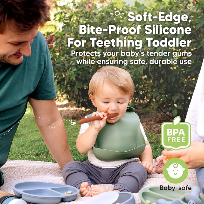 KeaBabies Silicone Baby Spoons, Self Feeding 6-12 months - Image 4