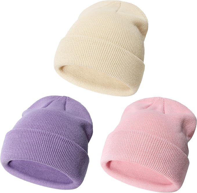 YMYDYFC Baby Beanie 3Pack Toddler Beanie Infant Knit Hat Baby Winter Hats by YMYDYFC
