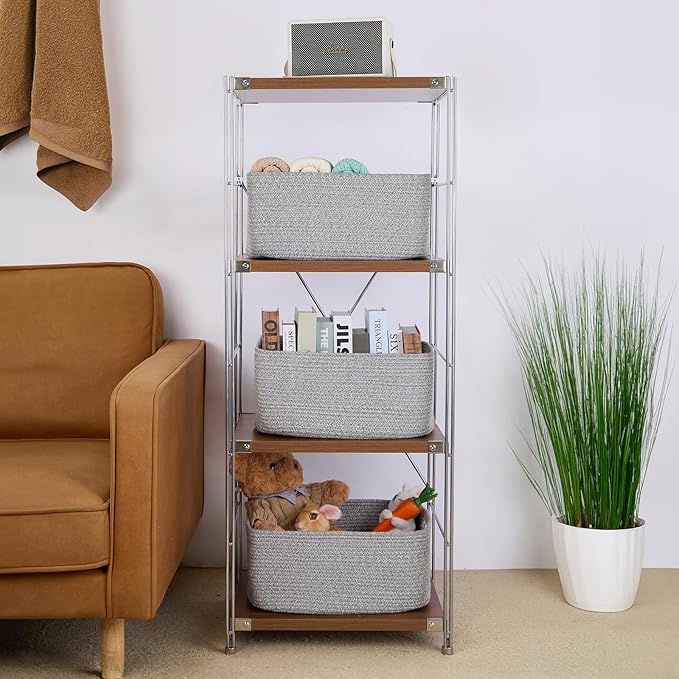 Large Storage Baskets for Shelves, Closet Organizers Bins for Clothes Blanket - Image 4