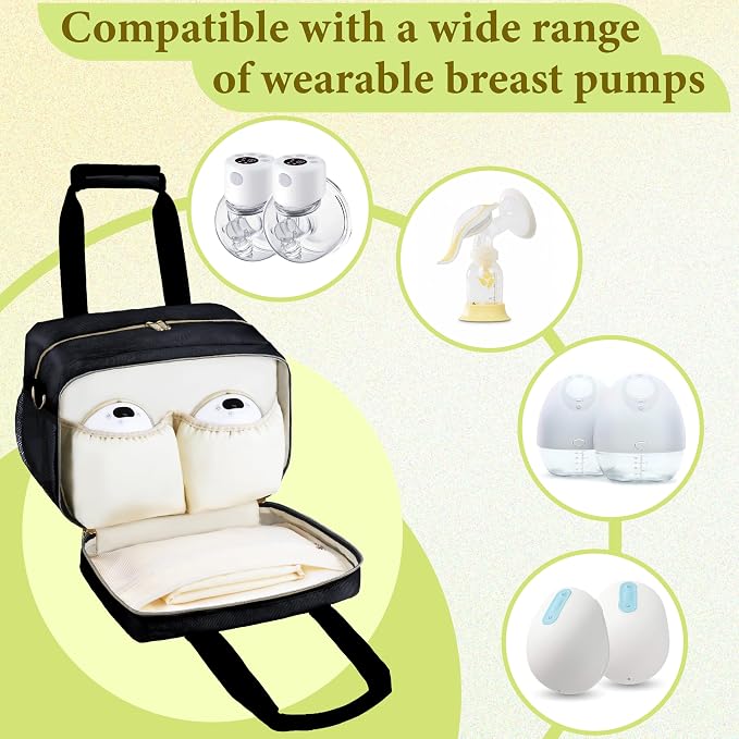 Breastmilk Cooler Bag with Ice Pack, Wearable Breast Pump Storage Bag, - Image 4