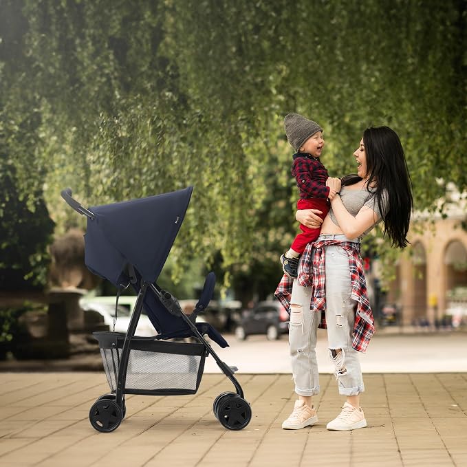 hauck Lightweight and Compact Travel Baby/Toddler Foldable Stroller, Dark Blue - Image 7