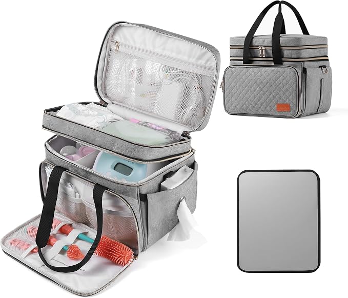 Breast Pump Bag Fits for Spectra S1 and S2, Double Deck Pumping Bag by Mecozone