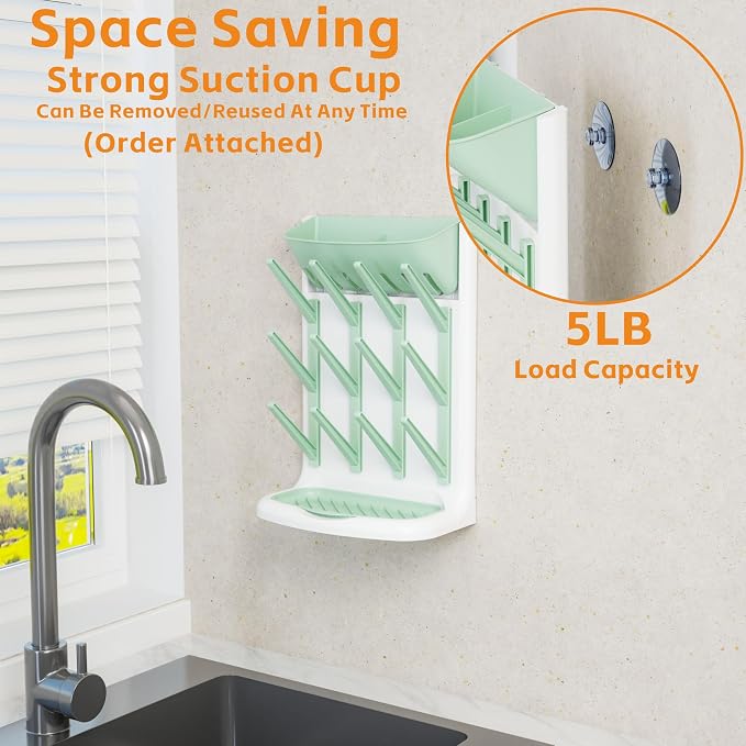 Yieach Larger Vertical Baby Bottle Drying Rack - Image 4