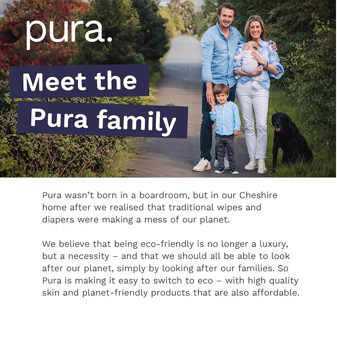 Pura Natural Sensitive Baby Wipes, 99% Water, Unscented & Hypoallergenic - Image 11