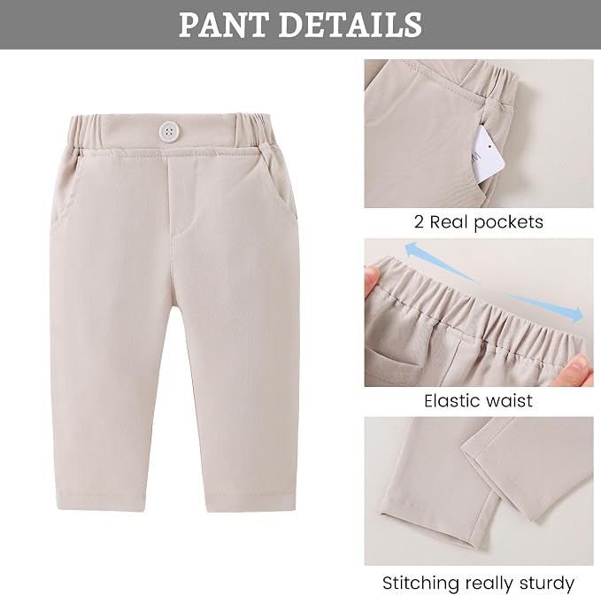 SANMIO Baby Boy Clothes Suits Infant Gentleman Outfit Collared Dress - Image 6