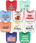 The Peanutshell Baby Boy or Girl Terry Bibs Set of 10-100% Cotton, Absorbent by ThePeanutshell