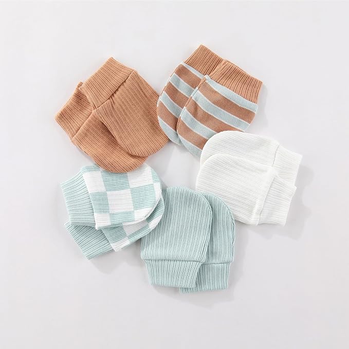 15 Pack Infant Hats Gloves Socks Unisex Baby Boy Girl Accessories Set Cotton - Image 6