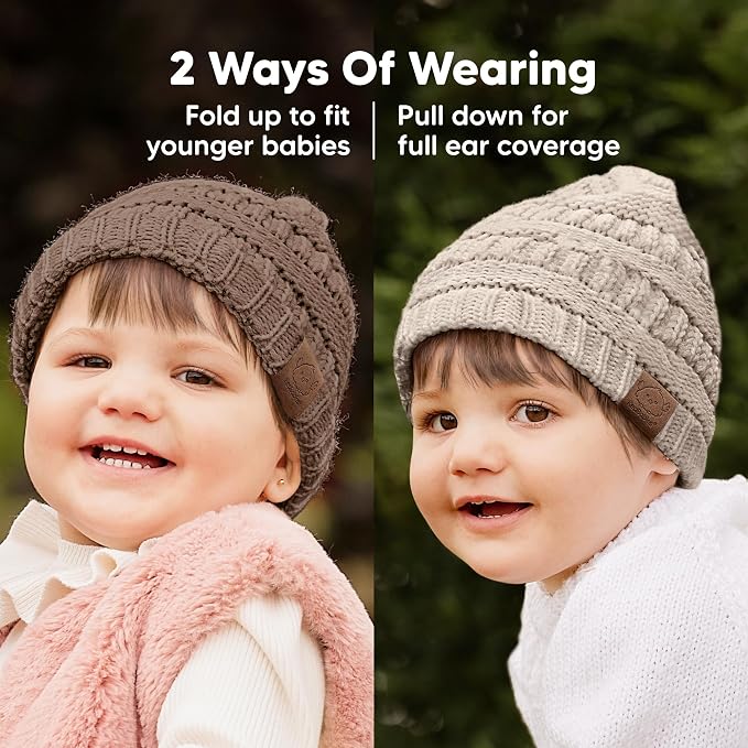 3-Pack Baby Beanies for Boys, Girls - Image 3