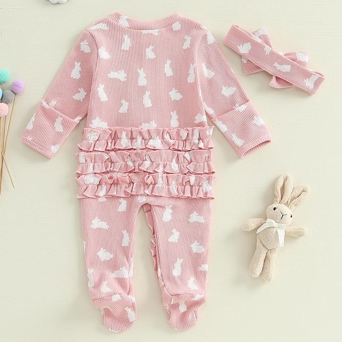 CIYCUIT Baby Girls Cactus Footies Newborn Zip Up Onesie Romper - Image 7