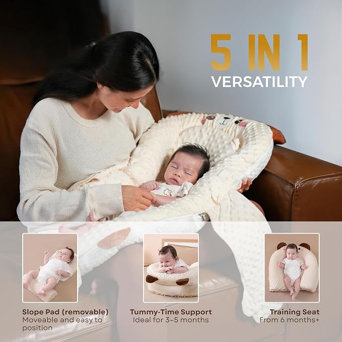 Baby Lounger for Newborns to 12 Months, Premium Velvet Cover, Infant Nest - Image 4