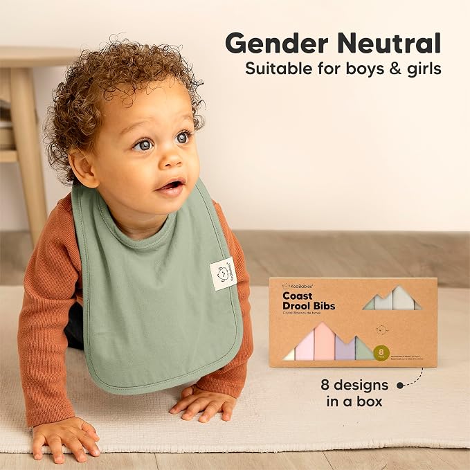 KeaBabies 8-Pack Organic Baby Bibs - Image 9