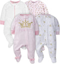 Gerber Baby Girls 4 Pack Sleep 'N Play Footie by Gerber