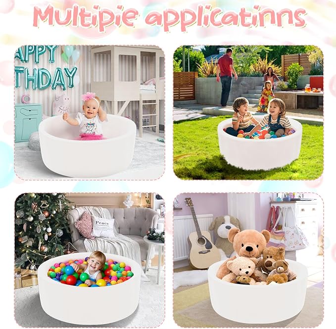 Foam Baby Ball Pit, 35.4"x 11.8" Ball Pits - Image 5