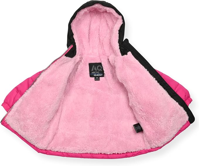 Arctic Quest Little Girls Bib Snow Pants and Ski Jacket Water-Resistant Snowsuit - Image 4