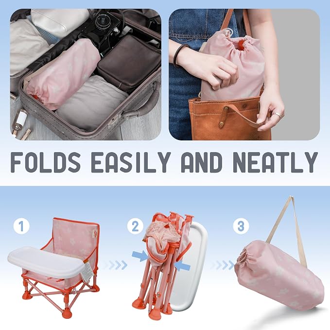 Tiny Marvels Portable 3-in-1 Baby Chair, Cozy Booster Seat, Baby Seat - Image 4