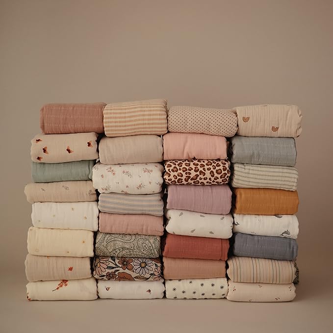 mushie Muslin Baby Swaddle Blanket | 100% Organic Cotton - Image 6
