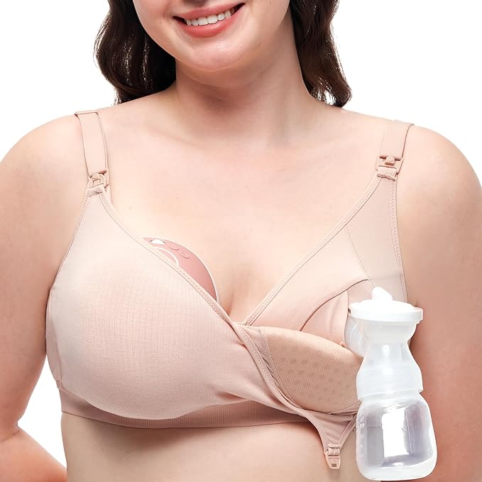 Momcozy Hands-Free Pumping Bra, Wireless & Seamless HF010 Breast Pump Bra by Momcozy