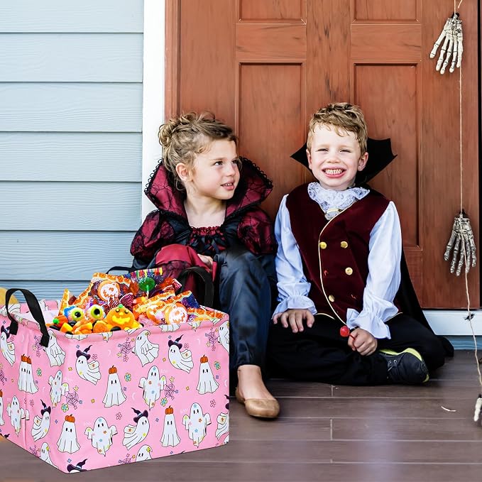 Ghost Happy Halloween Kids Gift Shelf Storage Basket Organizer Box Clothes - Image 5