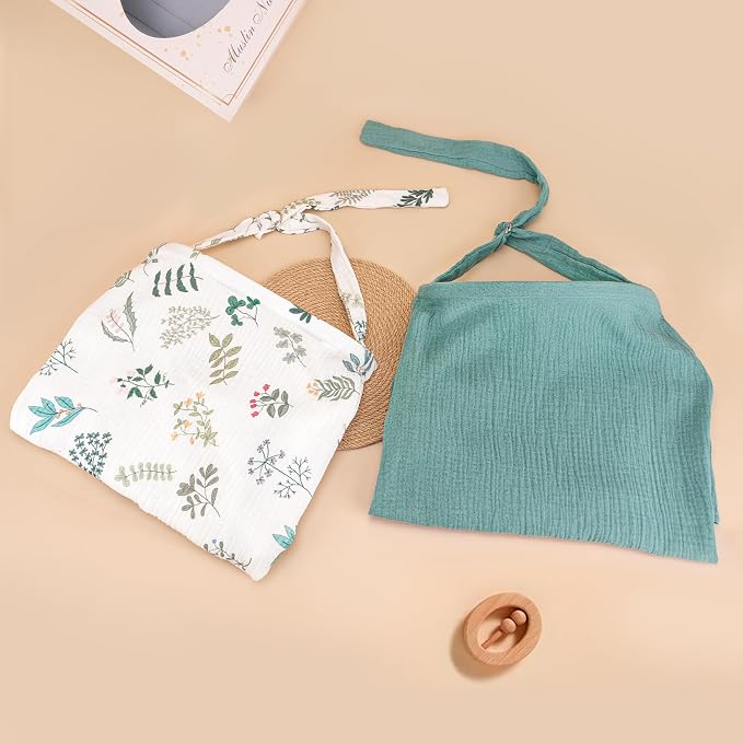Muslin Nursing Cover for Breastfeeding, Privacy Breathable Breastfeeding Cover - Image 3