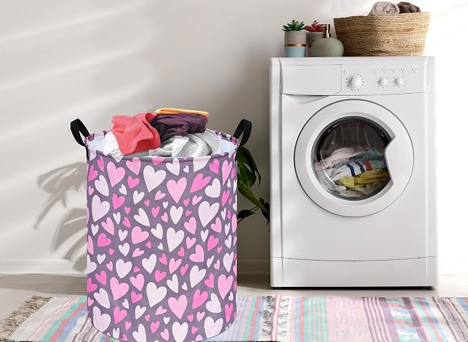Round Laundry Hamper Storage Basket Laundry Organizer Hamper Storage Bins - Image 5