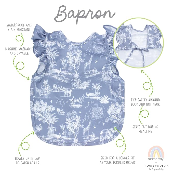 BapronBaby Flutter Savanna Blue Bapron - Image 2
