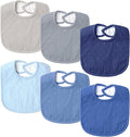 6-Pack Muslin Baby Bibs for Unisex Boys Girls, Cotton Baby Drool Bibs, Drooling by POIKSHARK