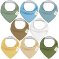 8-Pack Organic Baby Bandana Bibs by KeaBabies