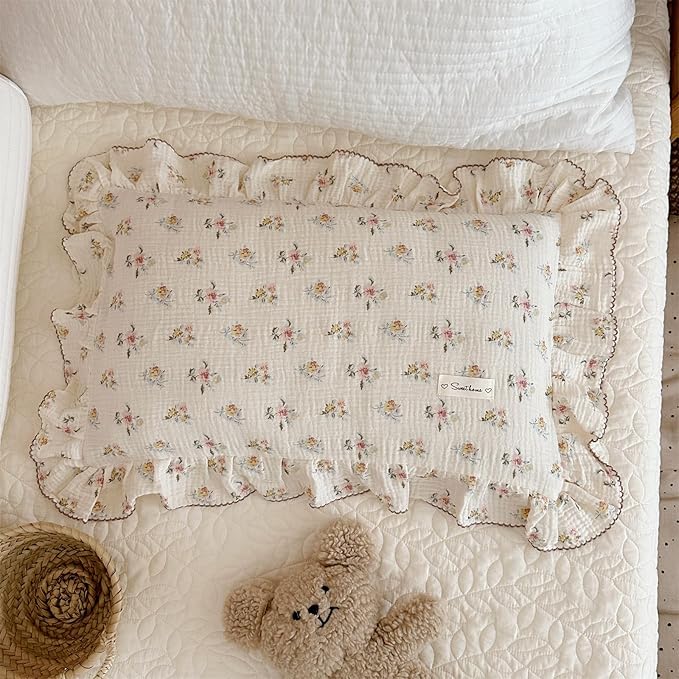 AOJIM Muslin Cotton Kids Pillowcase by AOJIM-BeddingSetBabyBlanketsSofaCover