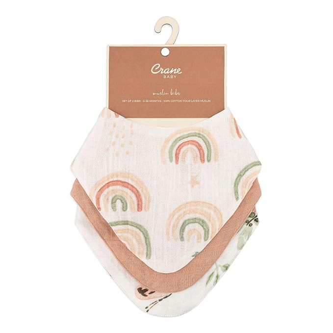 Crane 100% Cotton Baby Bib Set - Image 7