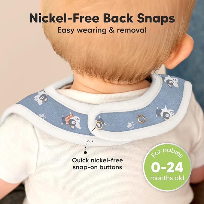 KeaBabies 8-Pack Organic Baby Bibs - Image 6