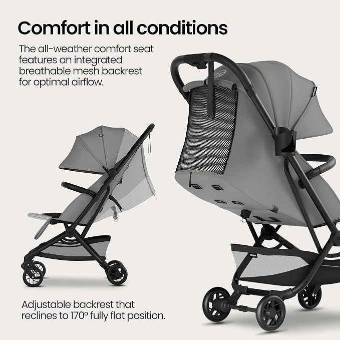 Mompush Velo Lightweight Travel Stroller, Compact & Airplane-Friendly - Image 8