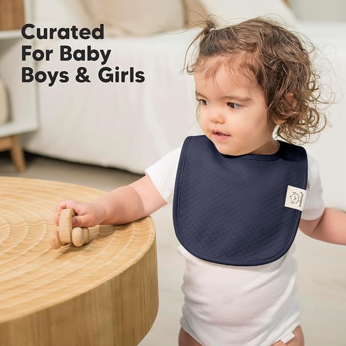 8-Pack Organic Baby Bibs for Girls, Boys - Image 6