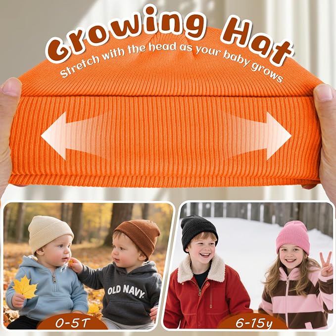 ZOORON Toddler Beanie Baby Boys Girls Beanies Kids Winter Hats Children Knit - Image 3