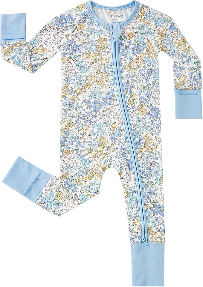 pureborn Baby Infant Boys Girls Sleeper Snug Fit Viscose from Bamboo Pajamas by pureborn