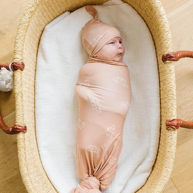 Copper Pearl Large Premium Knit Baby Swaddle Receiving Blanket Cooper - Image 6