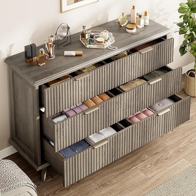 QUW Fluted Dresser for Bedroom - Image 7