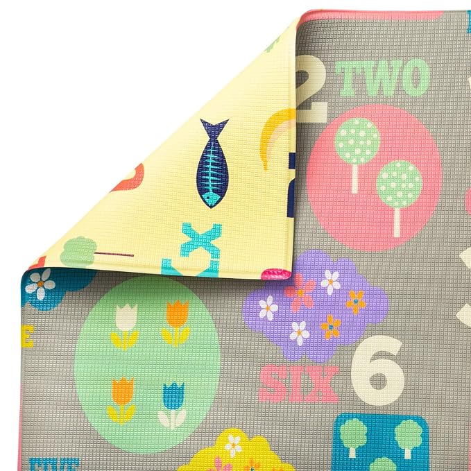Baby Care Play Mat 82'' x 55'' Original One-Piece Reversible Rollable - Image 4