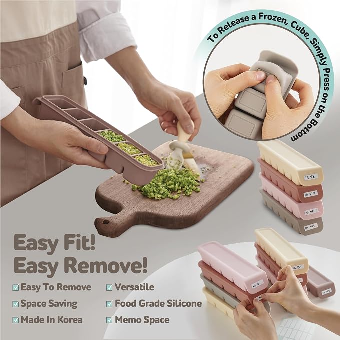 Silicone Freezer Trays with Lid, 1oz 6 Section - Image 5