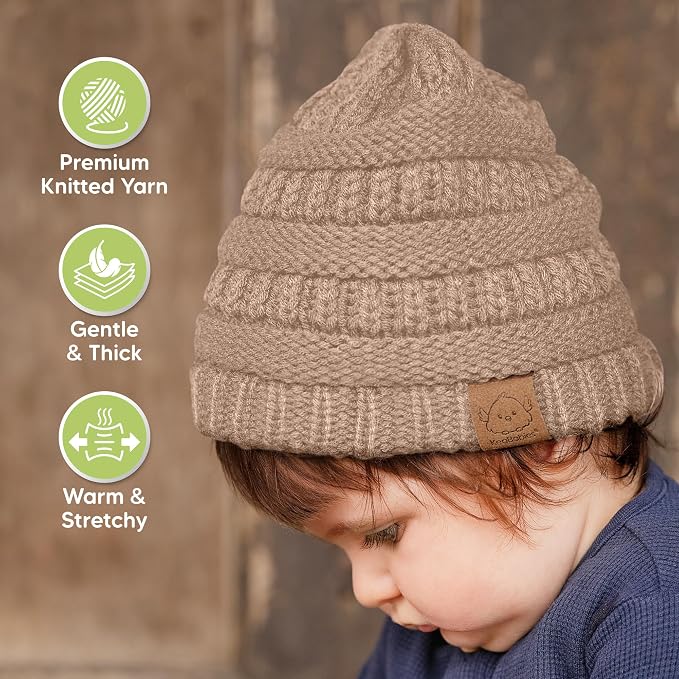3-Pack Baby Beanies for Boys, Girls - Image 4