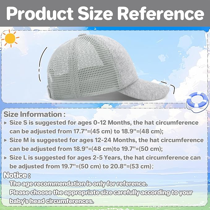 qikqik Baby Baseball Cap Toddler Baseball Hat - Image 6
