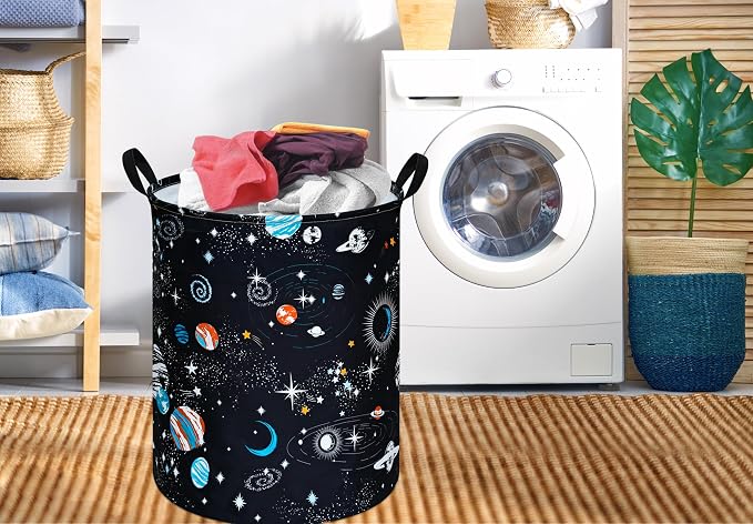 Round Laundry Hamper Storage Basket Laundry Organizer Hamper Storage Bins - Image 4