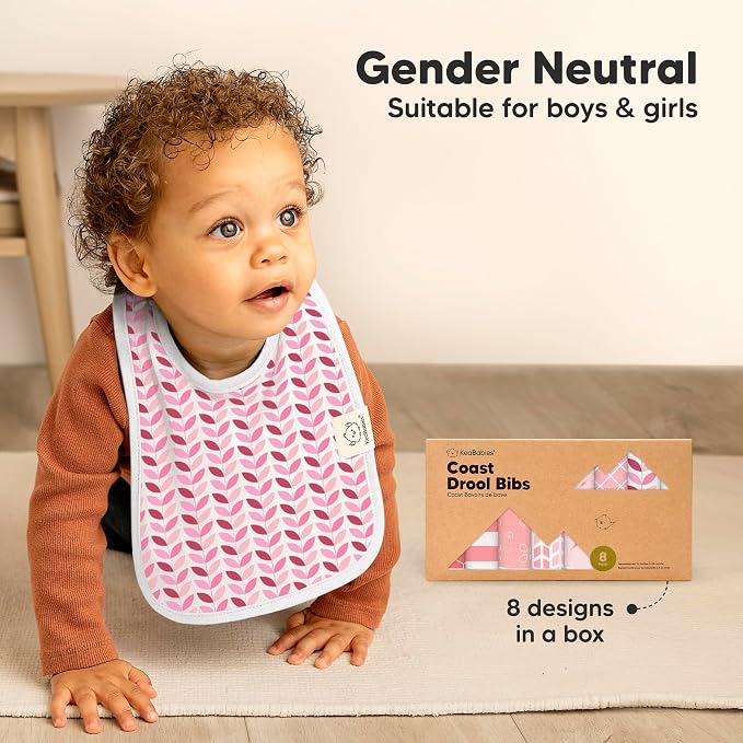 KeaBabies 8-Pack Organic Baby Bibs - Image 9