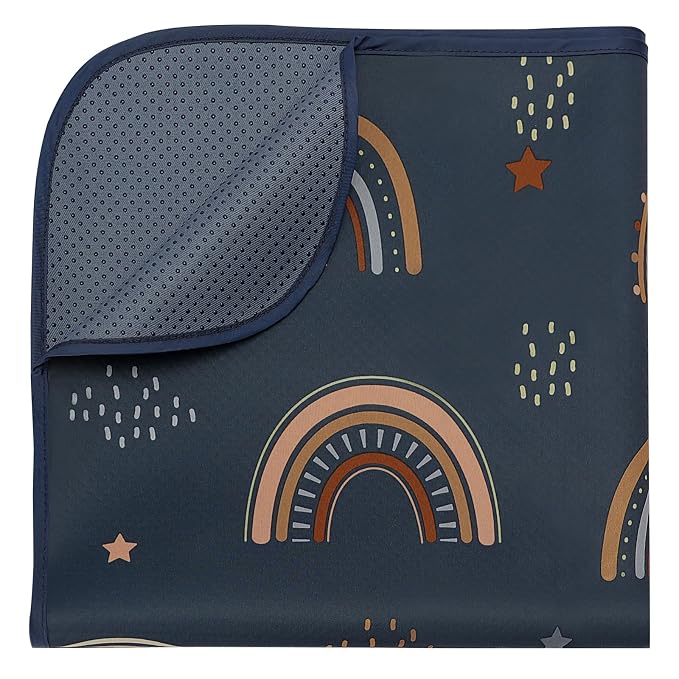 Blissful Diary Baby Splat Mat for Under High Chair, 50.4 x 50.4 Inch Wipeable - Image 8