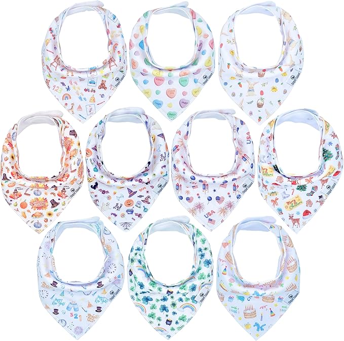 DiaperSquad's Baby Bibs for Drooling and Teething, Bibs for Boys, Baby Girl by DiaperSquad