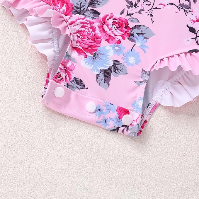 YOUNGER TREE Infant Baby Girls Swimsuit Long Sleeve Swimsuits One Piece - Image 5