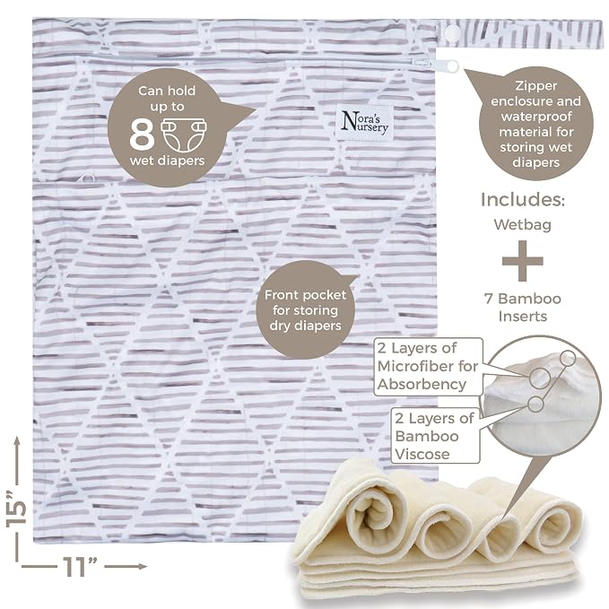 Nora's Nursery Cloth Diapers 7 Pack - Image 6
