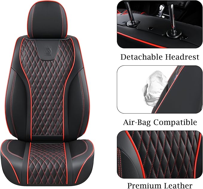 Doogo Front Car Seat Covers, Seat Covers 2 Piece, Automotive Seat Covers - Image 4