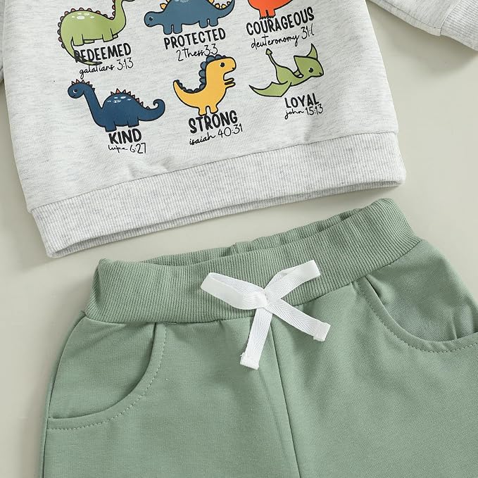 Nyapruwe Toddler Baby Boy Fall Outfit Funny Print Long Sleeve Sweatshirt - Image 6