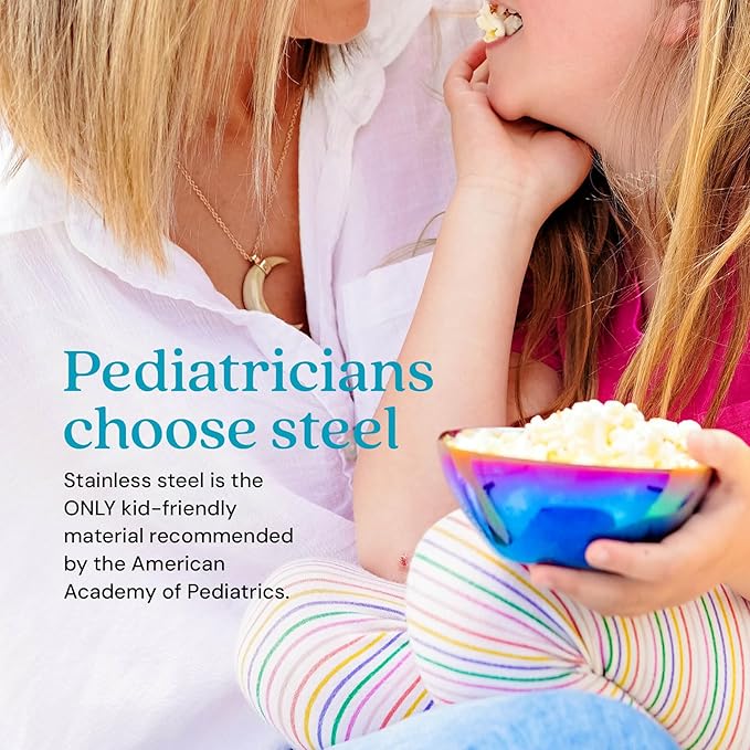 Ahimsa Stainless Steel Bowls for Kids | Non Toxic, Pediatrician Designed - Image 4