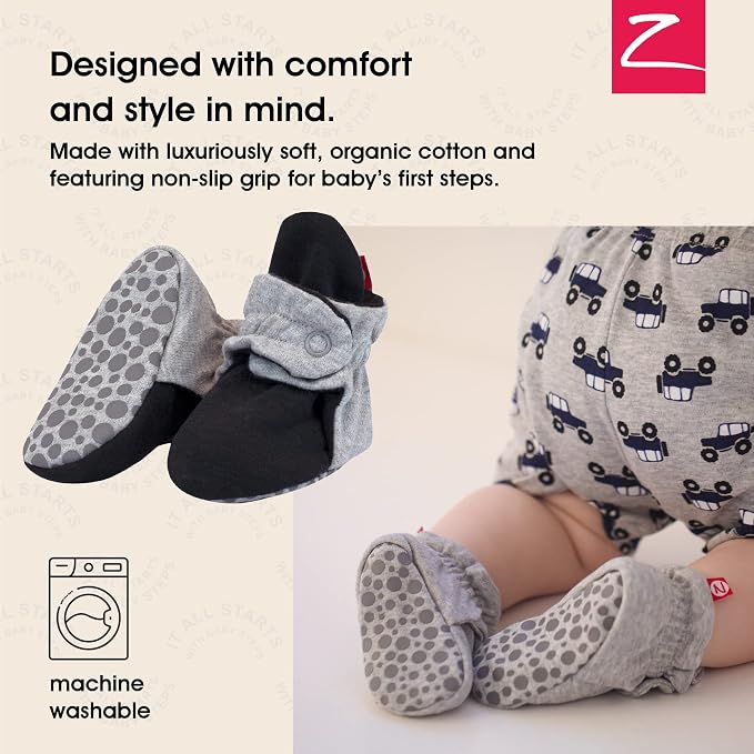 Zutano Organic Baby Booties Newborn Infant, Lost Baby Socks Solution, 18-24 - Image 2